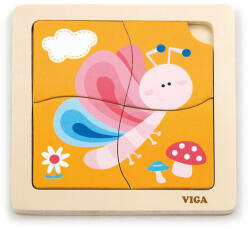 Viga Toys Fa képes kirakó puzzle Viga 4 db Pillangó