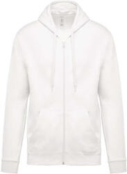 Kariban Uniszex cipzáros kapucnis pulóver, Kariban KA479, White-XL (ka479wh-xl)
