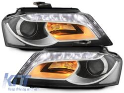 KITT Lightning Audi A3 8P 8P1 8PA (2009-2013) Facelift LED Nappali oldaljelzős Elsőlámpák Xenon Look Black (SWA17DLGXB)