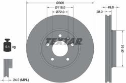 TEXTAR féktárcsa TEXTAR 92116005 for NISSAN, OPEL, RENAULT (92116005)