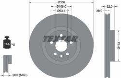 TEXTAR féktárcsa TEXTAR 92168203 for VOLVO (92168203)