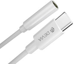DEVIA USB-C-3.5mm mini jack adapter, fehér