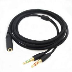 PadForce Cablu audio PadForce 2 in 1 pentru casti Razer Thresher, Kraken Pro V2, Adaptor Splitter, Lungime 2m