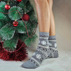 Aura Via Mikulásos-Karácsonyi hópihés női gyapjú zokni 38-41 101624