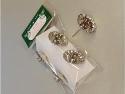  Fém Gyertyatartó 4X40Mm Ezüst Beszúróval Díszes