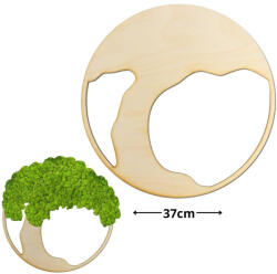  Natúr fa - Dekorálható DIY fa alap 37cm - íves fa - papelito