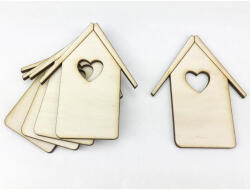  Natúr fa - Kicsi madárházikók 5db/csomag - papelito