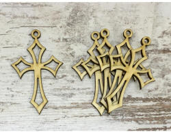 Natúr fa - Kereszt íves 8cm 5db/csomag - papelito