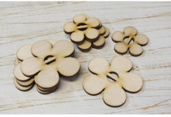  Natúr fa - Felfűzhető virágok 10db/csomag - koszorúhoz és asztaldíszhez