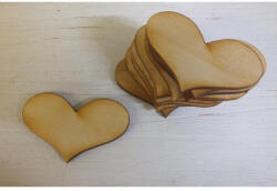  Natúr fa - Romantik szív 5cm 10db/csomag - papelito