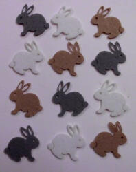  Filcfigura mini húsvéti nyuszik 12db/cs, kb. 3cm (27353)