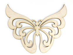 Natúr fa - Áttört pillangó nagy 16x20cm - papelito