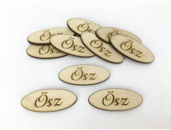 Natúr fa - Ősz ovál tábla 5*2cm 10db/csomag - papelito