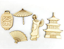  Natúr fa - Keleti csomag 5db/csomag - festéshez és dekorációhoz