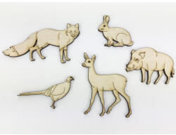  Natúr fa - Vadász állatok 5db/csomag - papelito