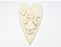  Natúr fa - Cicalány + szív 25cm - papelito