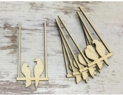  Natúr fa - Hinta madarakkal 10cm 5db/csomag - papelito