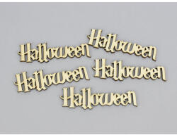 Natúr fa - "Halloween" felirat 2, 5x9cm 5db/csomag - papelito