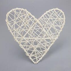 Papelito Fonott hálós szív 25cm - esküvői és kerti parti dekorációhoz