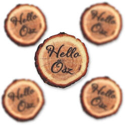 Nyomtatott dekorkarton - Hello Ősz fakorong 5db/csomag - papelito