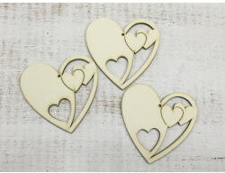 Szív a szívben 10cm 3db/csomag - papelito