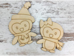  Natúr fa - Pingvin pár sállal 2db/csomag - papelito