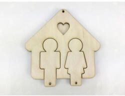  Natúr fa - Kulcstartó páros 11x12cm - papelito