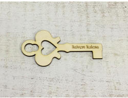 Natúr fa - Kulcs "Szívem kulcsa" 10cm - papelito