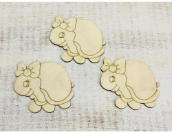 Natúr fa - Teknős 8cm 3db/csomag - papelito