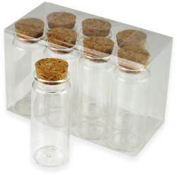 Üvegcse parafadugóval 3, 7*9cm 8db/dob - papelito