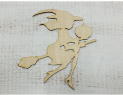  Natúr fa - Csinos boszi seprűn 20cm - papelito