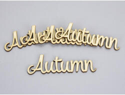  Natúr fa - "Autumn" felirat 3x10cm 5db/csomag - papelito