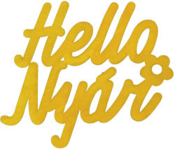 Hello Nyár" felirat színes sárga 11x10cm - papelito