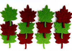  Filcfigura mini falevelek 12db/cs, kb. 3, 5cm 26166 (26166)