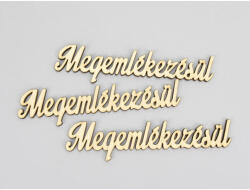 Natúr fa - "Megemlékezésül" felirat 2, 6x15cm 3db/csomag - papelito