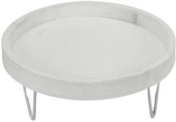  Dekorációs alap fém lábon fehér 25cm - papelito