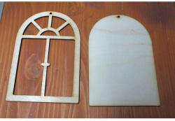  Natúr fa - Ablakkeret hátlappal 11, 5x17cm - feliratként és tábladíszként