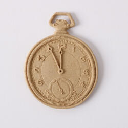  Hőre lágyuló fa díszítőelem - Óra 5, 5*4cm 43383 (43383)