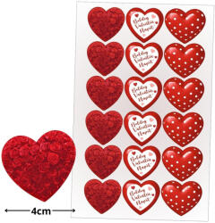 Matrica - Valentin napi matricák 18db/lap