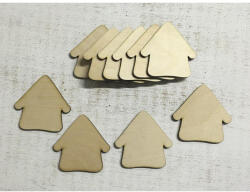 Natúr fa - Házikó 6cm 10db/csomag - papelito