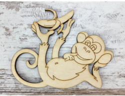  Natúr fa - Majom 10cm - papelito