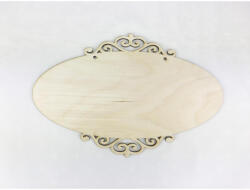  Natúr fa - Díszes ovál tábla 16x24, 5cm - papelito