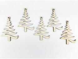  Natúr fa - Ívelt csíkos fenyő 5db/csomag - papelito