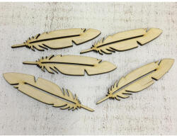  Natúr fa - Madártoll 10cm 5db/csomag - festéshez és dekorációhoz