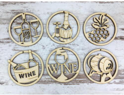 Natúr fa - Boros motívum szett 8cm 6db/csomag - papelito