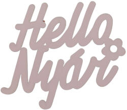 Hello Nyár" felirat színes rózsaszín 11x10cm - papelito