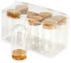 Üvegbúra parafadugóval 3, 7*7cm 8db/dob - papelito