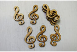  Natúr fa - Violinkulcs 5cm 10db/csomag - festéshez és dekorációhoz