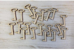  Natúr fa - Kulcs mini 20db/csomag - festéshez és dekorációhoz