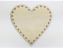  Natúr fa - Szalaggal körbefűzhető szív 20cm - papelito